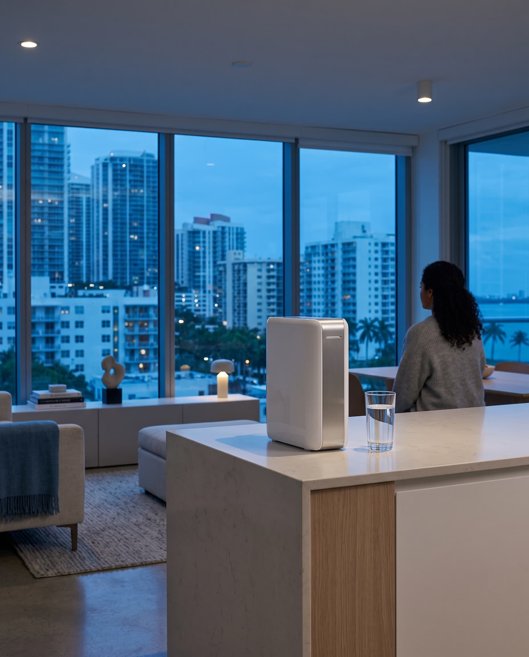 A dispenser in an apartment